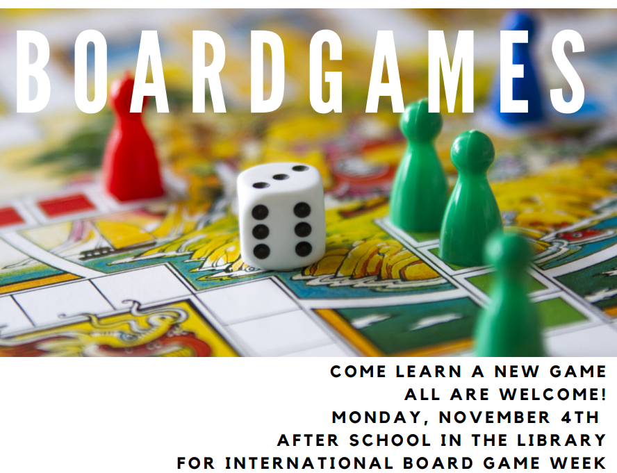 Board Game Event 11/4 after school